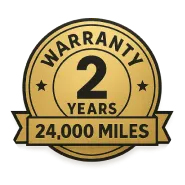 2 years/24,000 miles warranty logo