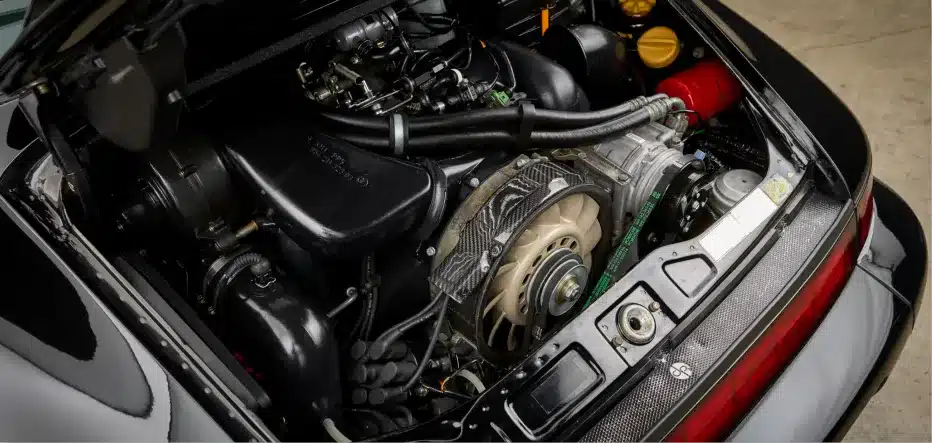 Porsche repair in St. Charles, IL by Precision Motorworks. Image of a classic Porsche air-cooled engine bay, reflecting the shop’s expertise in precision repairs and commitment to performance, reliability, and driver safety.